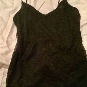 Banana Republic black lace camisole extra small adjustable straps
